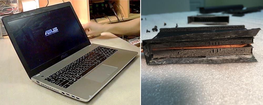 Чистка ноутбука Asus N56VB от пыли (видео)